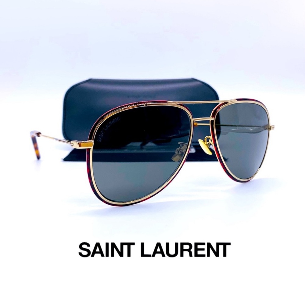 Saint Laurent SL294 Aviator Sunglasses Havana
Gold
